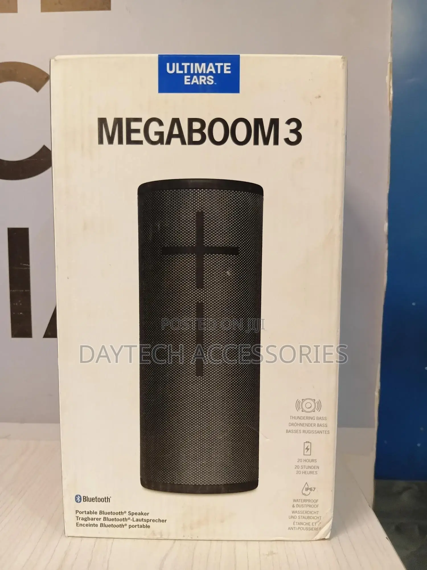 Logitech Ultimate Ears Boom 3 Portable Bluetooth Speaker – 15-Hr