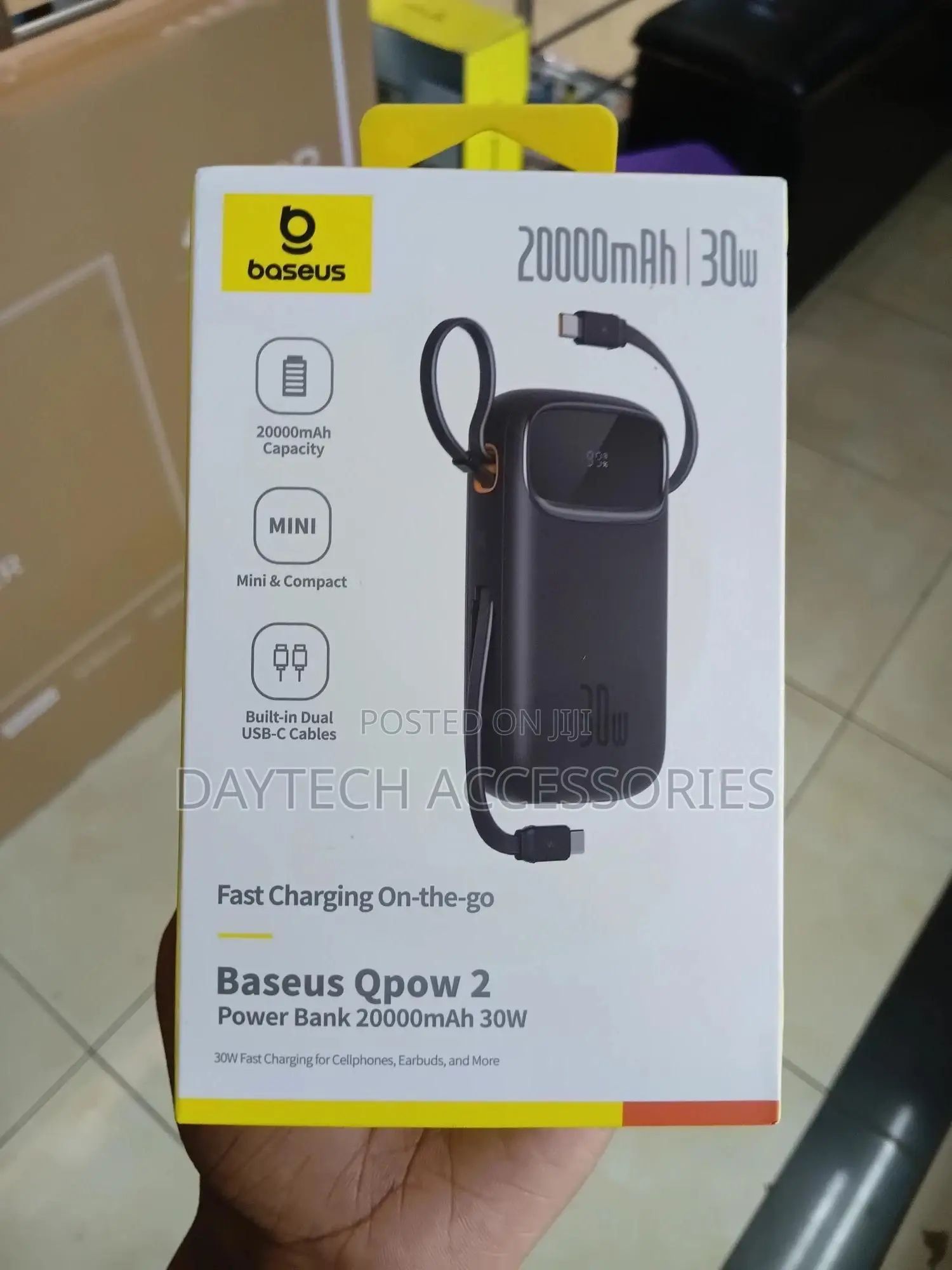 This Is a Baseus Qpow 2 Power Bank 20000mah 30w.