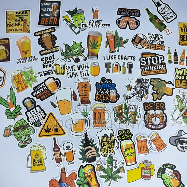 Beer Theme Vinyl Decal Laptop Stickers - thumbnail 3
