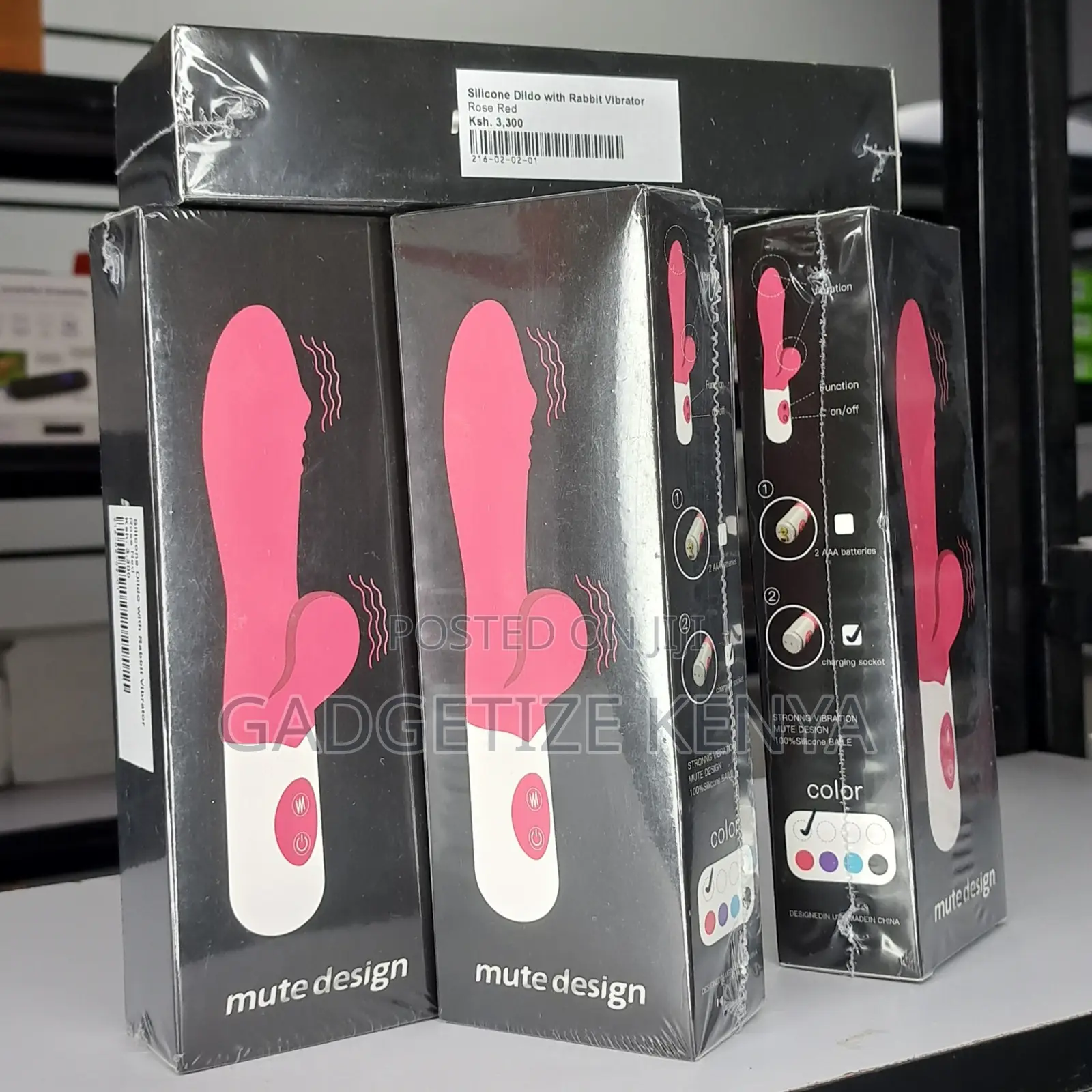Silicone Dildo With Rabbit Vibrator
