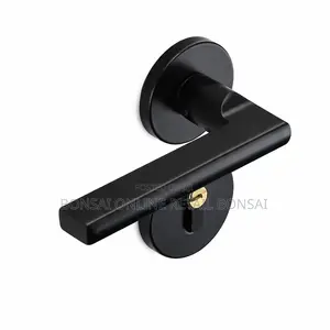 Black Door Handle Lock Set – Modern, Durable, Elegant