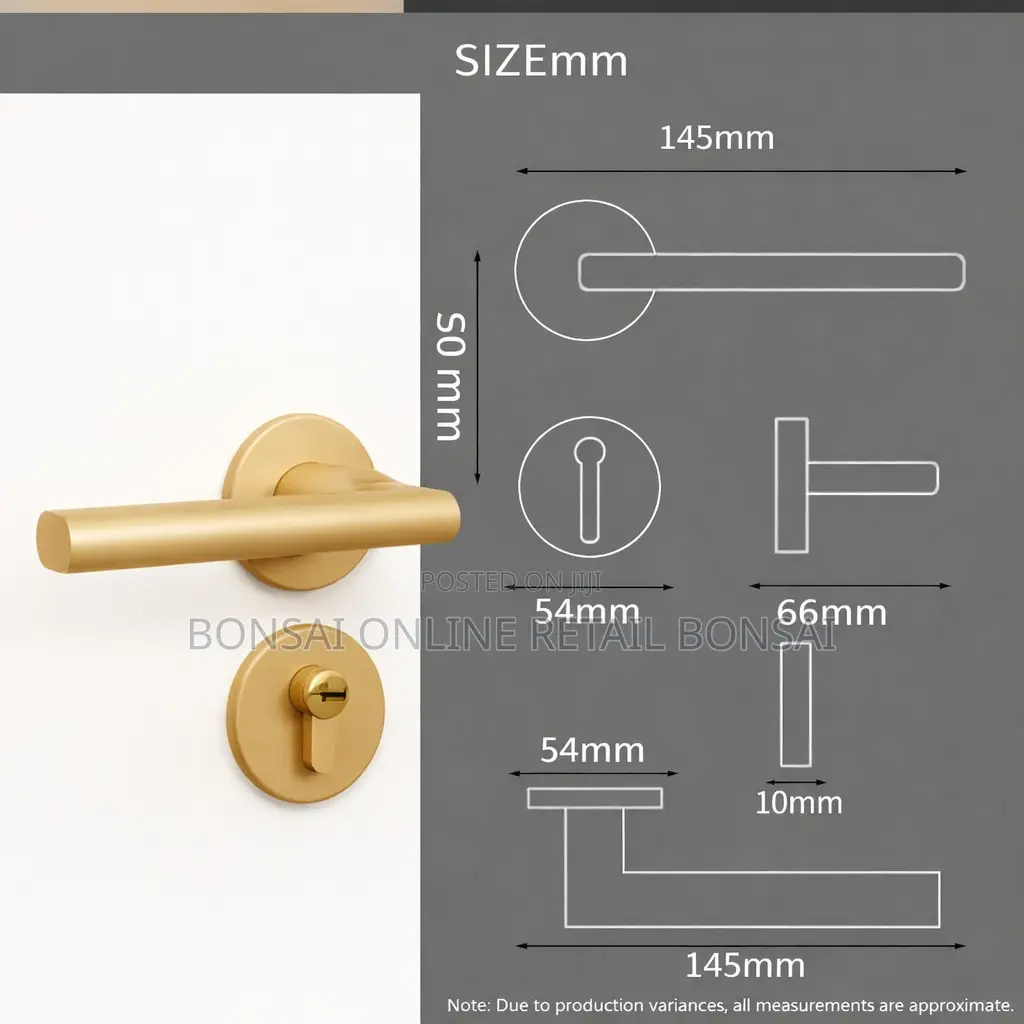 Black Door Handle Lock Set – Modern, Durable, Elegant