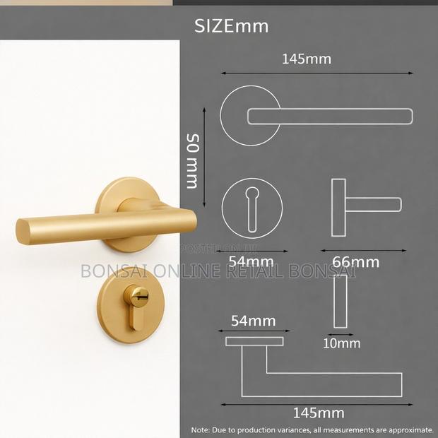 Black Door Handle Lock Set – Modern, Durable, Elegant - thumbnail 3