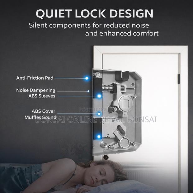 Black Door Handle Lock Set – Modern, Durable, Elegant - thumbnail 4