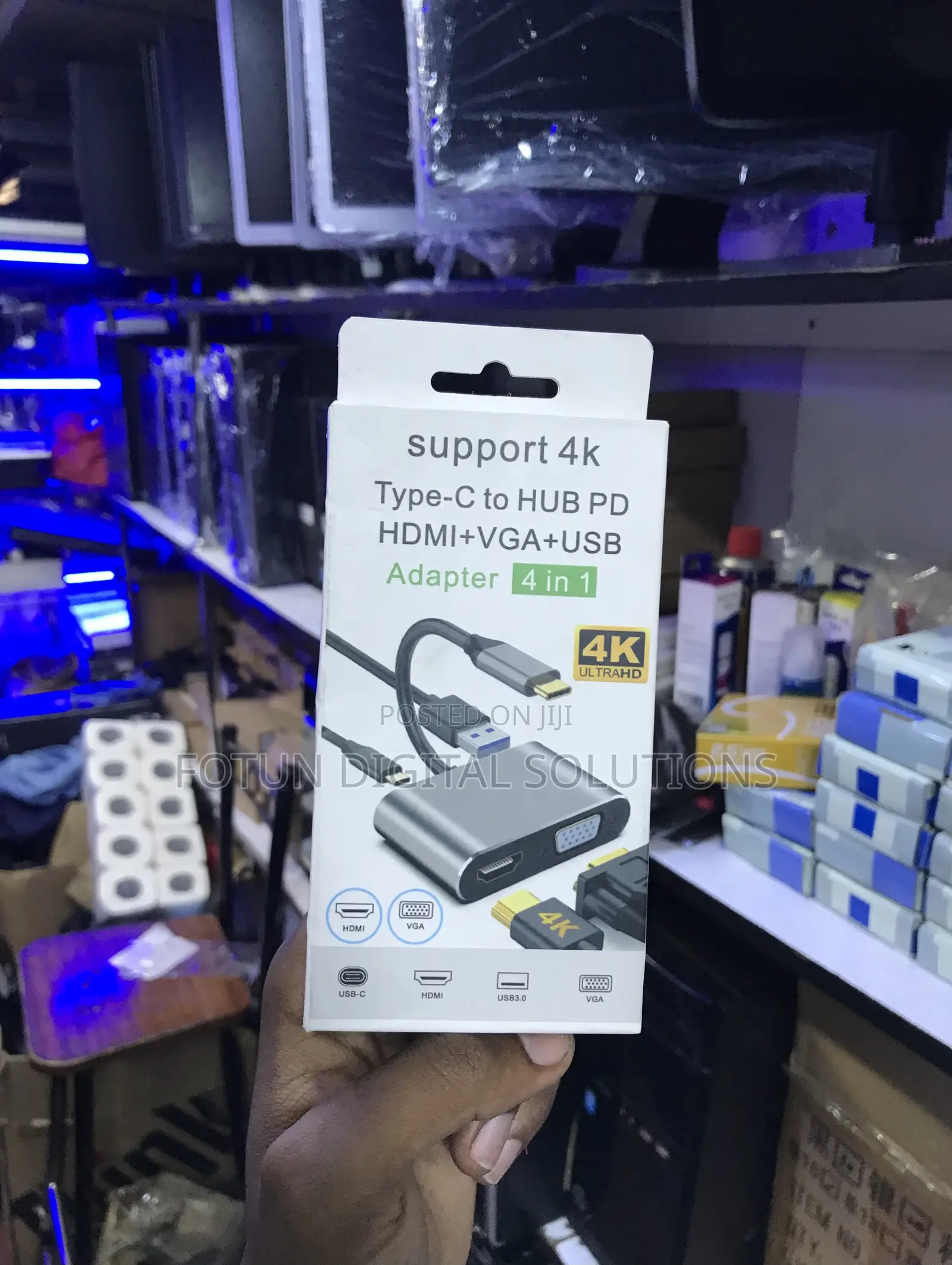 Usb C to Hdmi Vga Adapter With Pd Charging - For Laptops Projectors