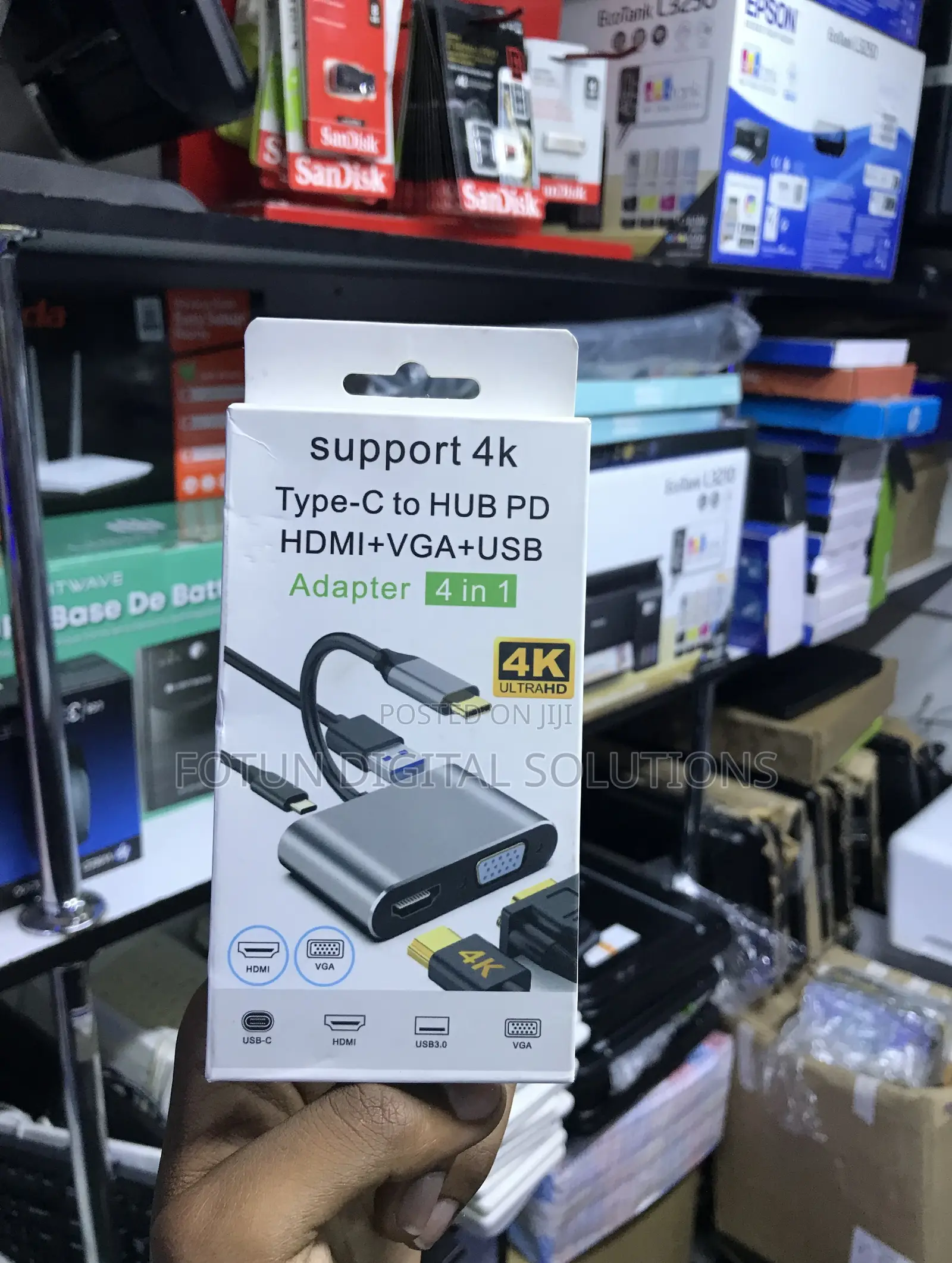 4-in-1 Usb C Dongle: Hdmi, Vga, Usb 3.0 and Power Delivery Charging