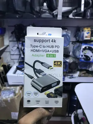 Portable Usb C Hub With Hdmi Vga Charging - Travel Home Office