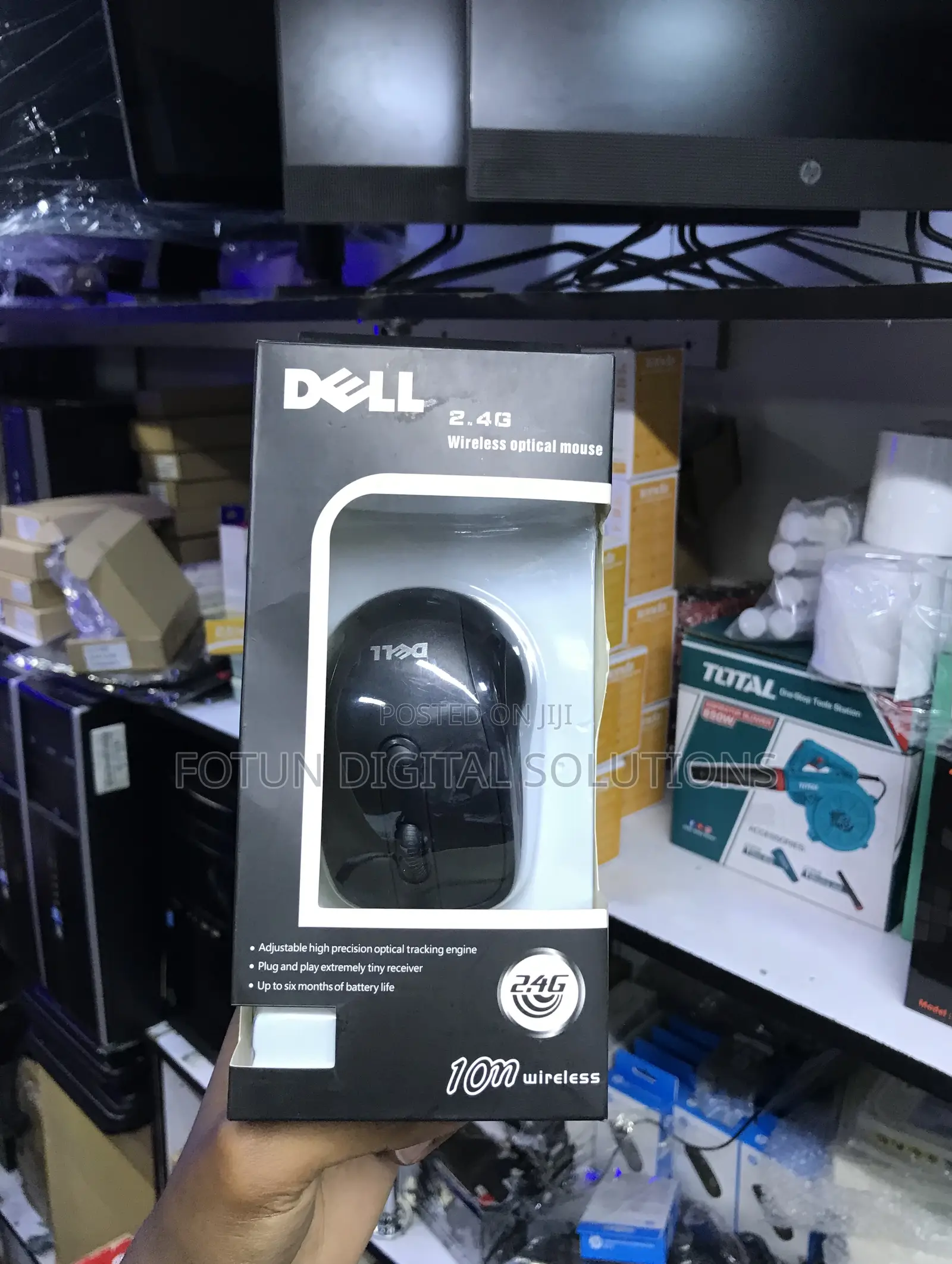 Dell 2-Button Scroll Wheel Wireless Optical Mouse - Plug and Play