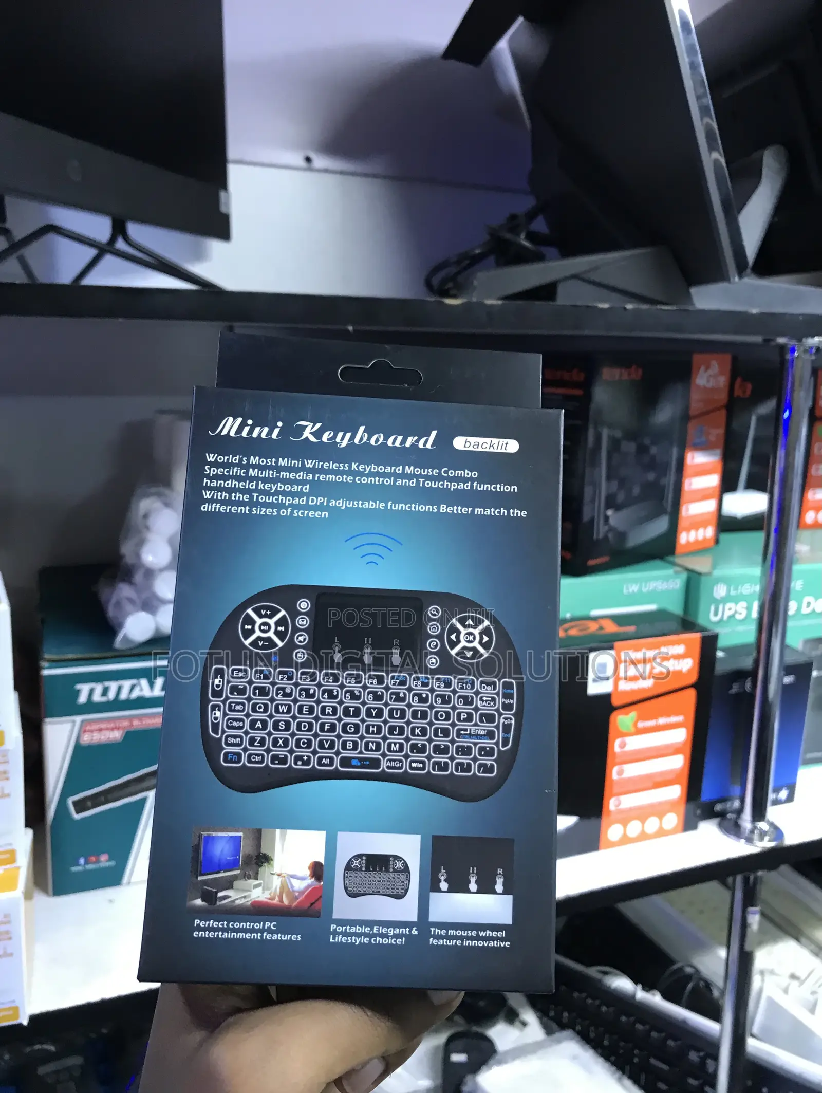 Mini Wireless Keyboard Touchpad Combo for Smart Tv, Android Tv, Pc