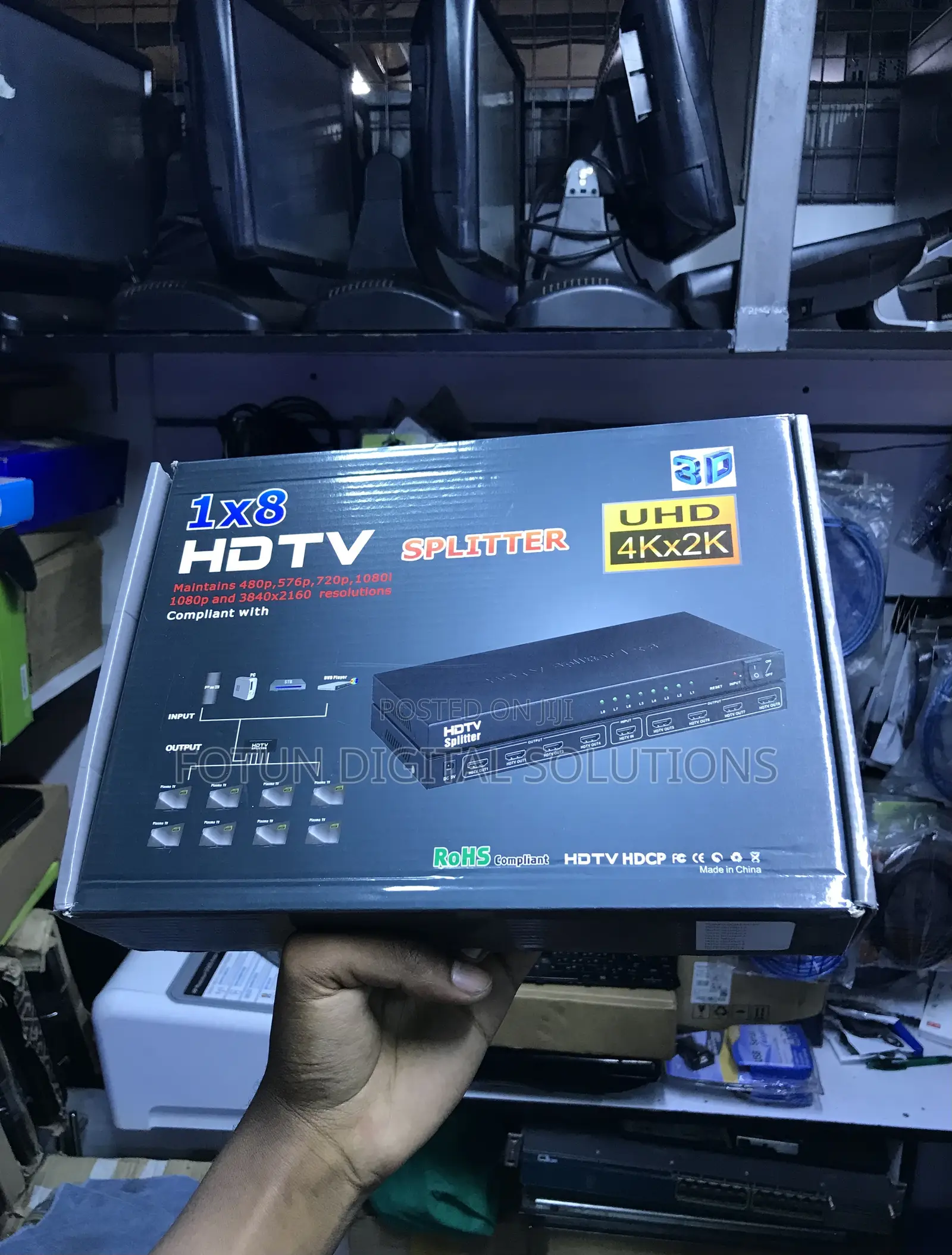 1x8 Hdmi Splitter 8 Port - Distribute One Source to 8 TVS or Monitors