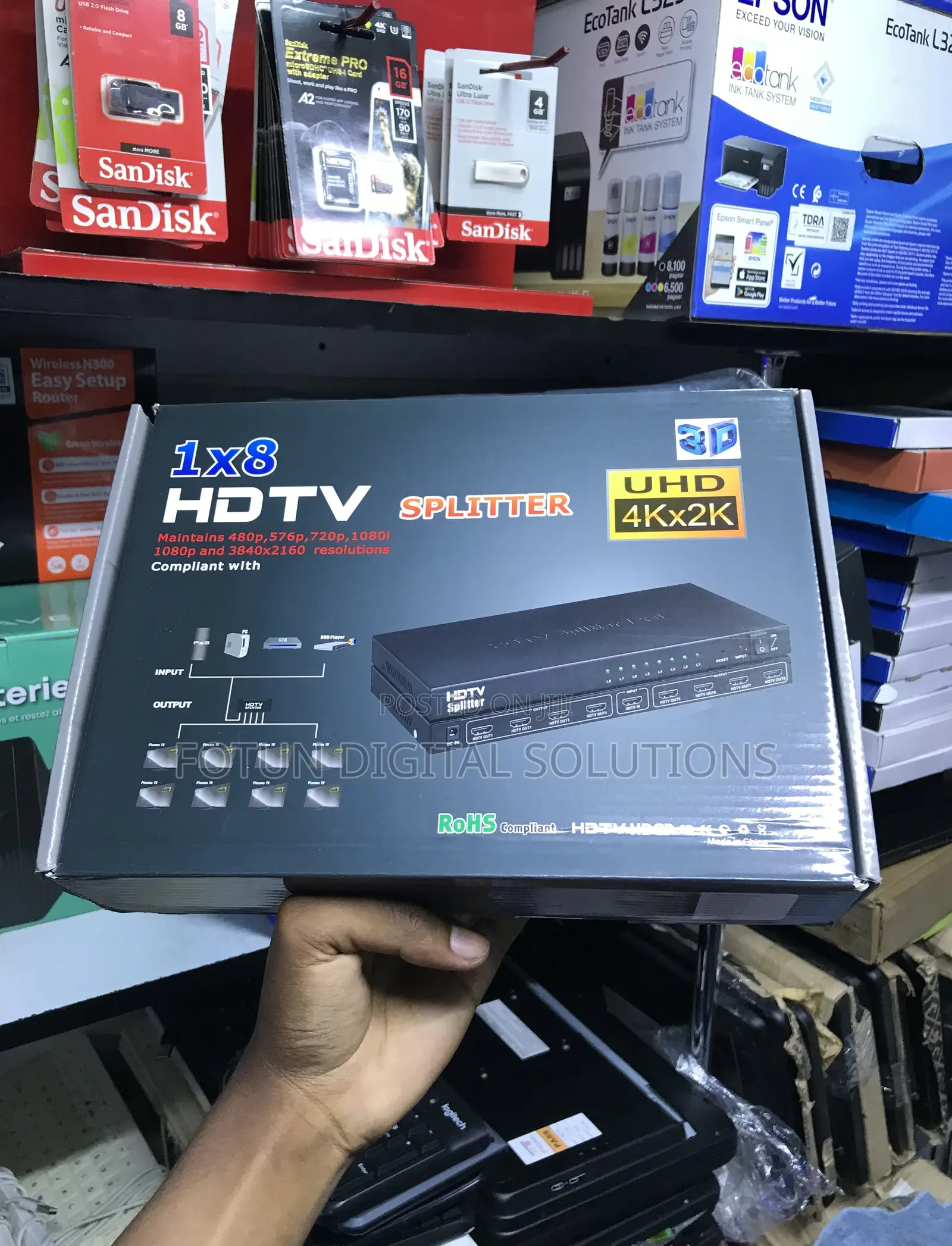 1 in 8 Out Hdmi Splitter for Digital Signage Video Walls - 1080p