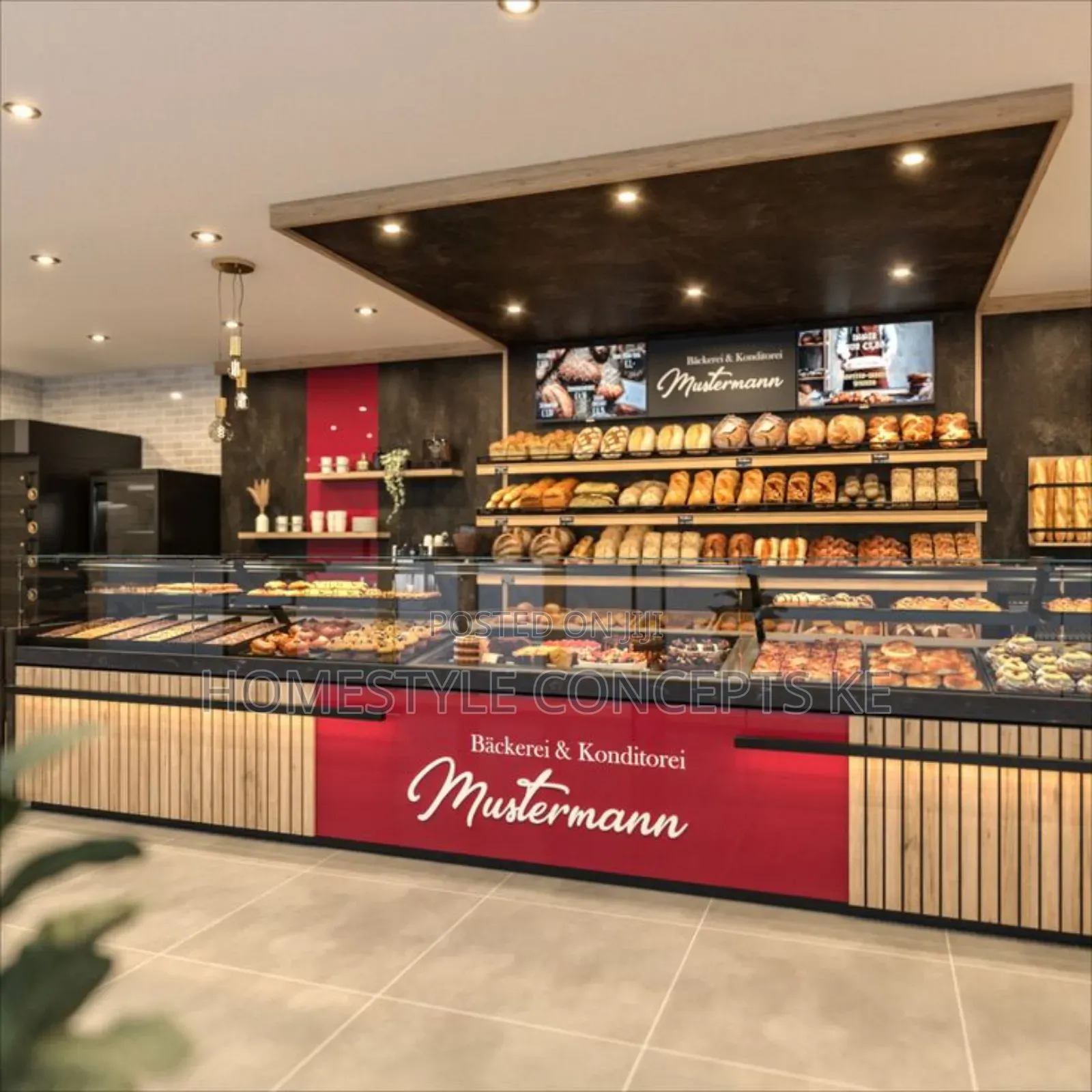 Modern Pastry Cake Bread Bakery Shop Design Services