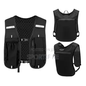 Black Lightweight Hydration Running Vest