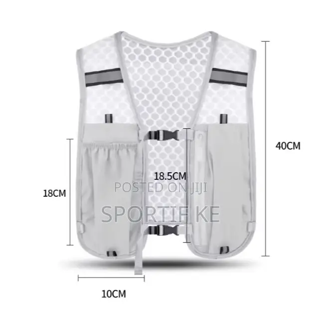 Black Lightweight Hydration Running Vest