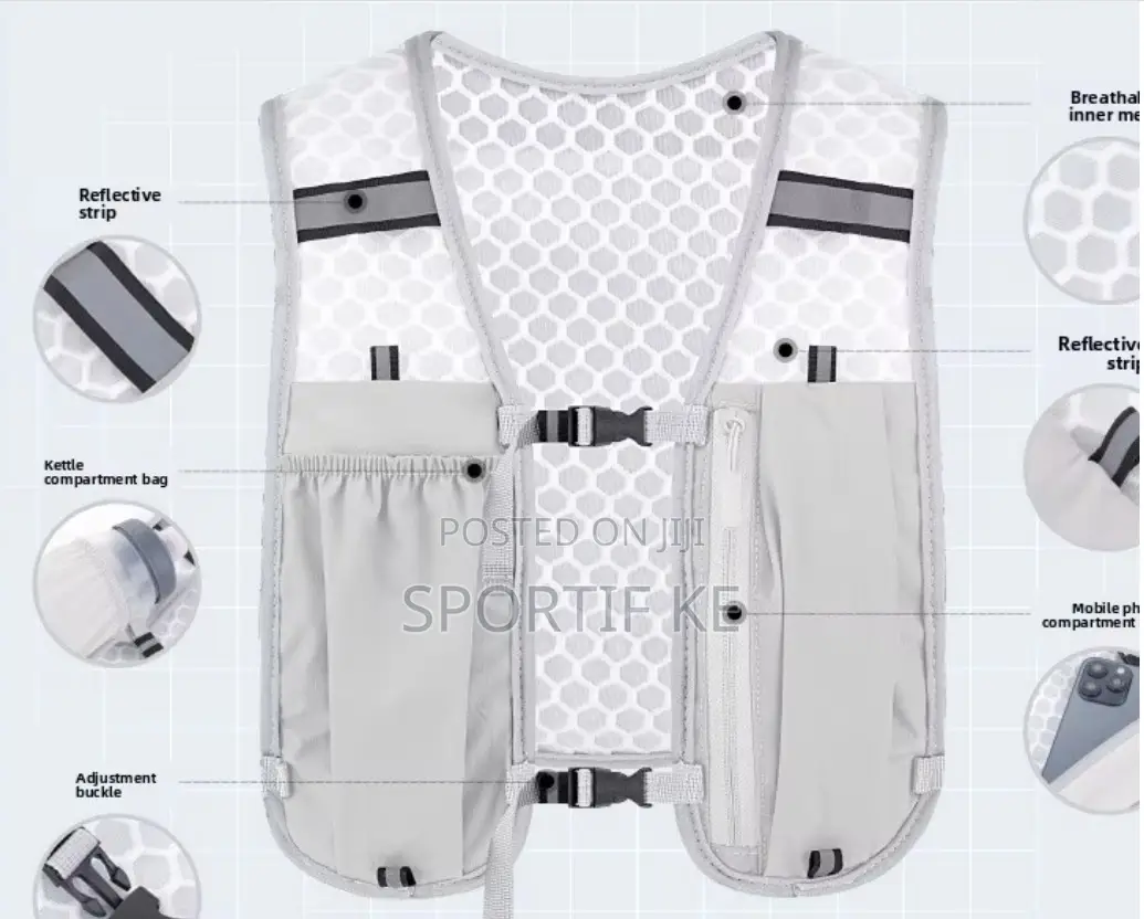 Black Lightweight Hydration Running Vest