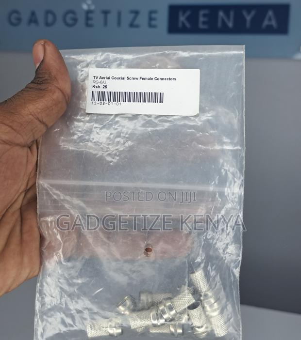 F-Pin Rg-6/U Coaxial Tv Aerial Female Screw Connectors