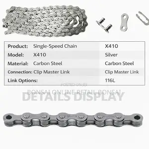X410 Single Speed Bike Chain 116 Links With Master Link