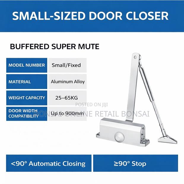 Adjustable Hydraulic Door Closer With Dual Speed Soft Closing System