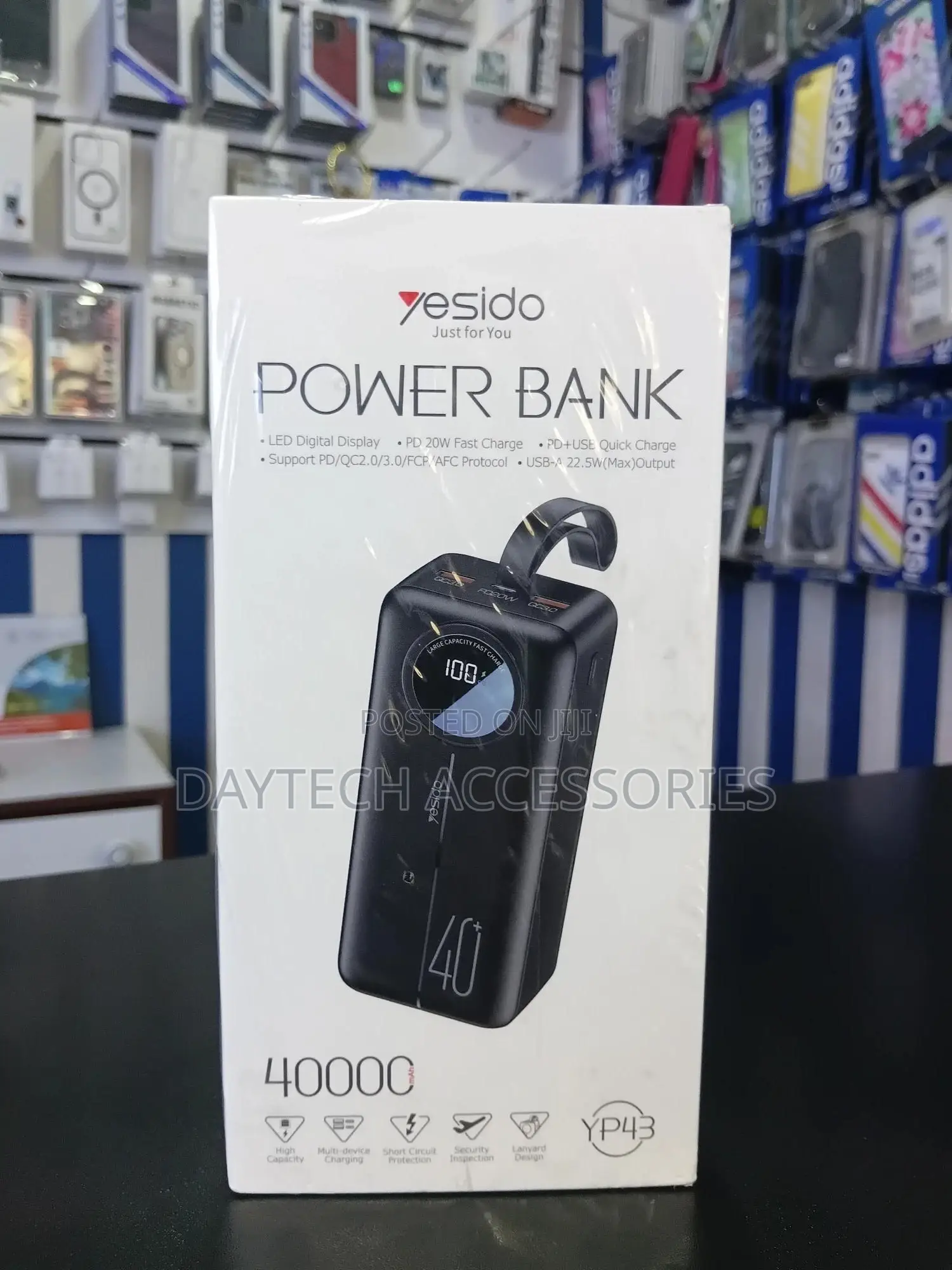 Premium Yesido Yp43 Pd Fast Charging 40,000mah Powerbank