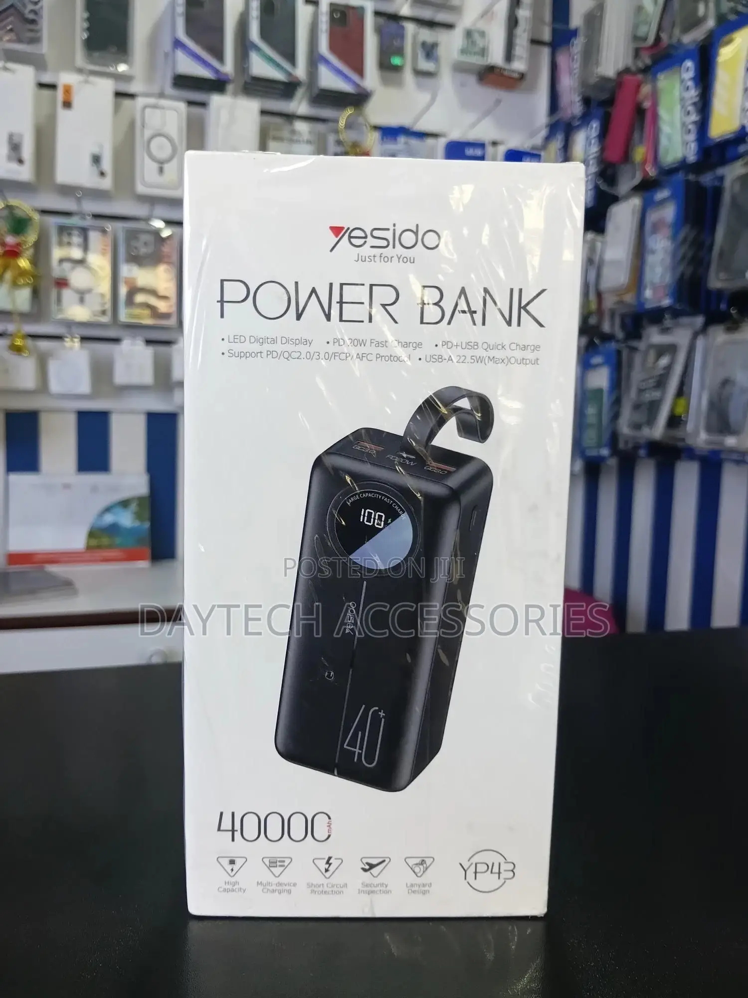 Premium Yesido Yp43 Pd Fast Charging 40,000mah Powerbank