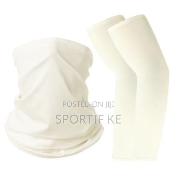 2pcs Uv Protection Headscarf Arm Sleeves For Hiking Camping
