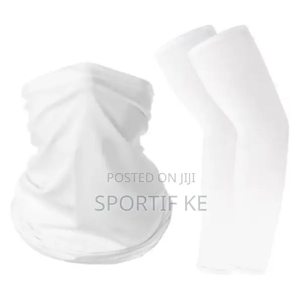 2pcs Uv Protection Headscarf Arm Sleeves For Hiking Camping