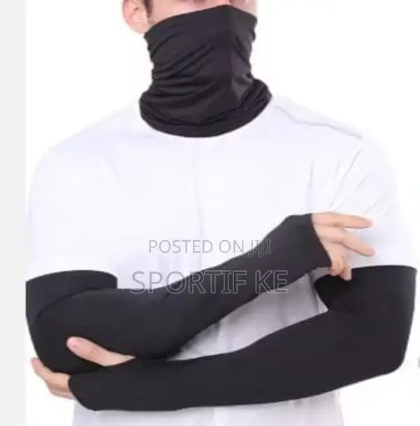 2pcs Uv Protection Headscarf Arm Sleeves For Hiking Camping