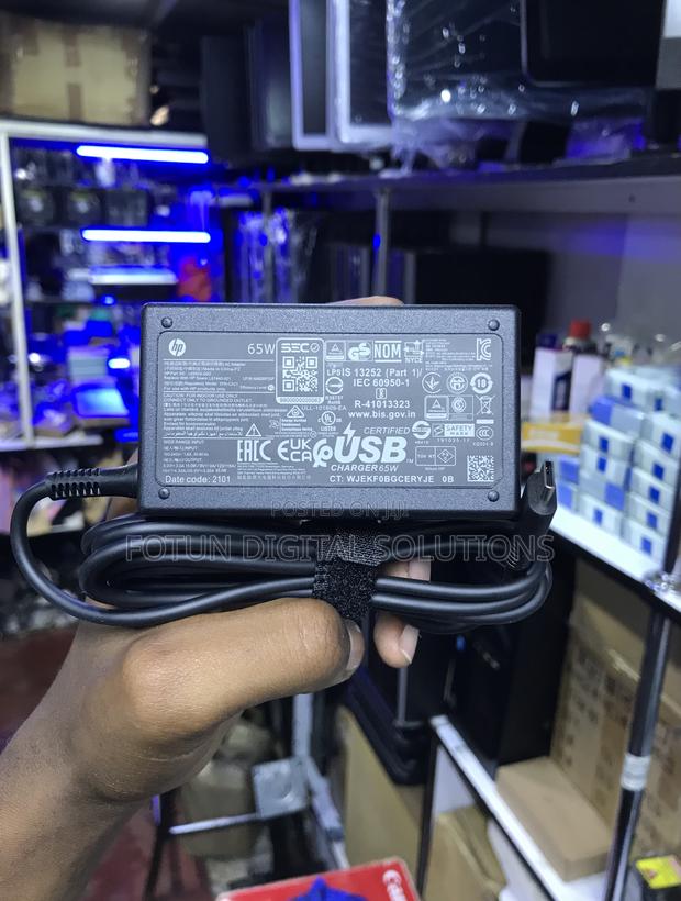 Genuine Hp 65w Usb Type C Laptop Charger - Original Power Adapter - main view