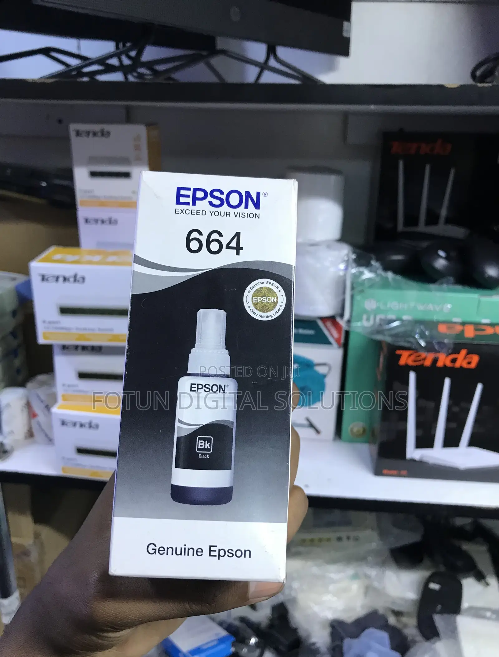 Single Epson 664 Ink Bottle - Black, Cyan, Magenta, or Yellow