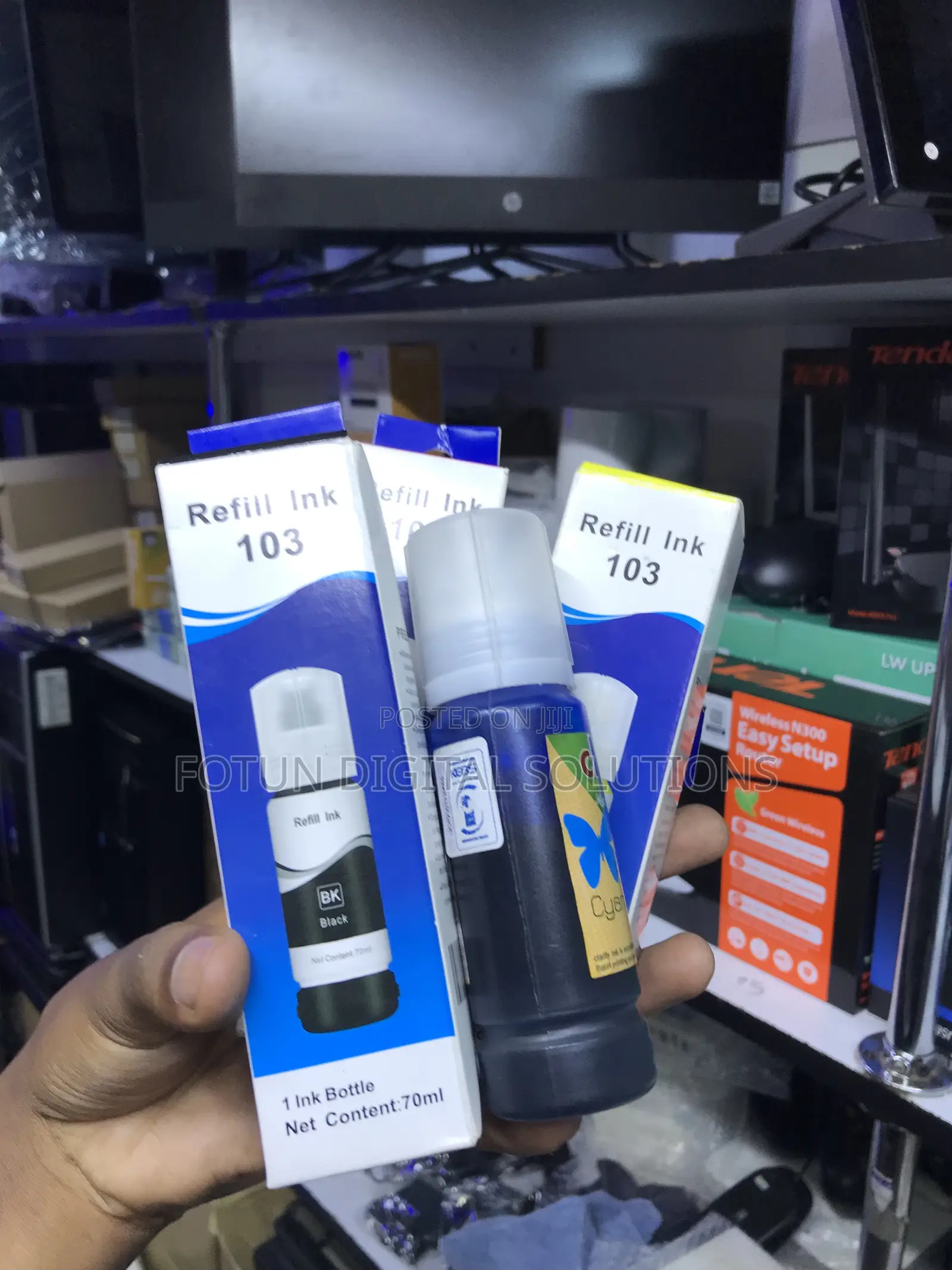 Genuine Epson 103 Ink Cartridges - Original Black Color 4-Pack Set