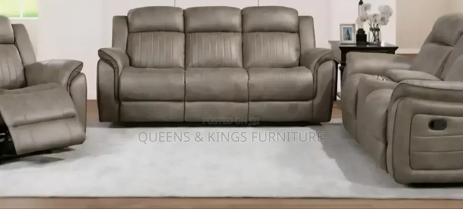 7 Seater Mahogany Recliner Couch