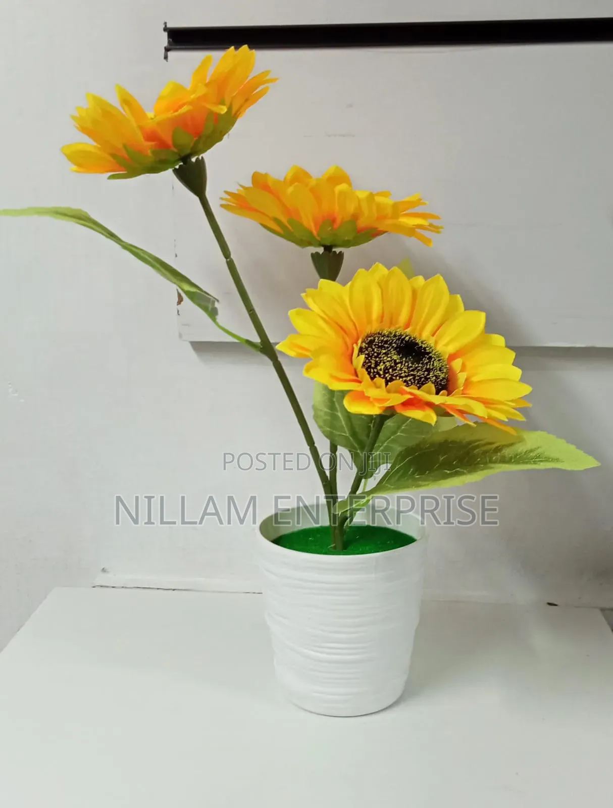Sunflower Artificial Flowers Pots