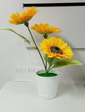 Sunflower Artificial Flowers Pots