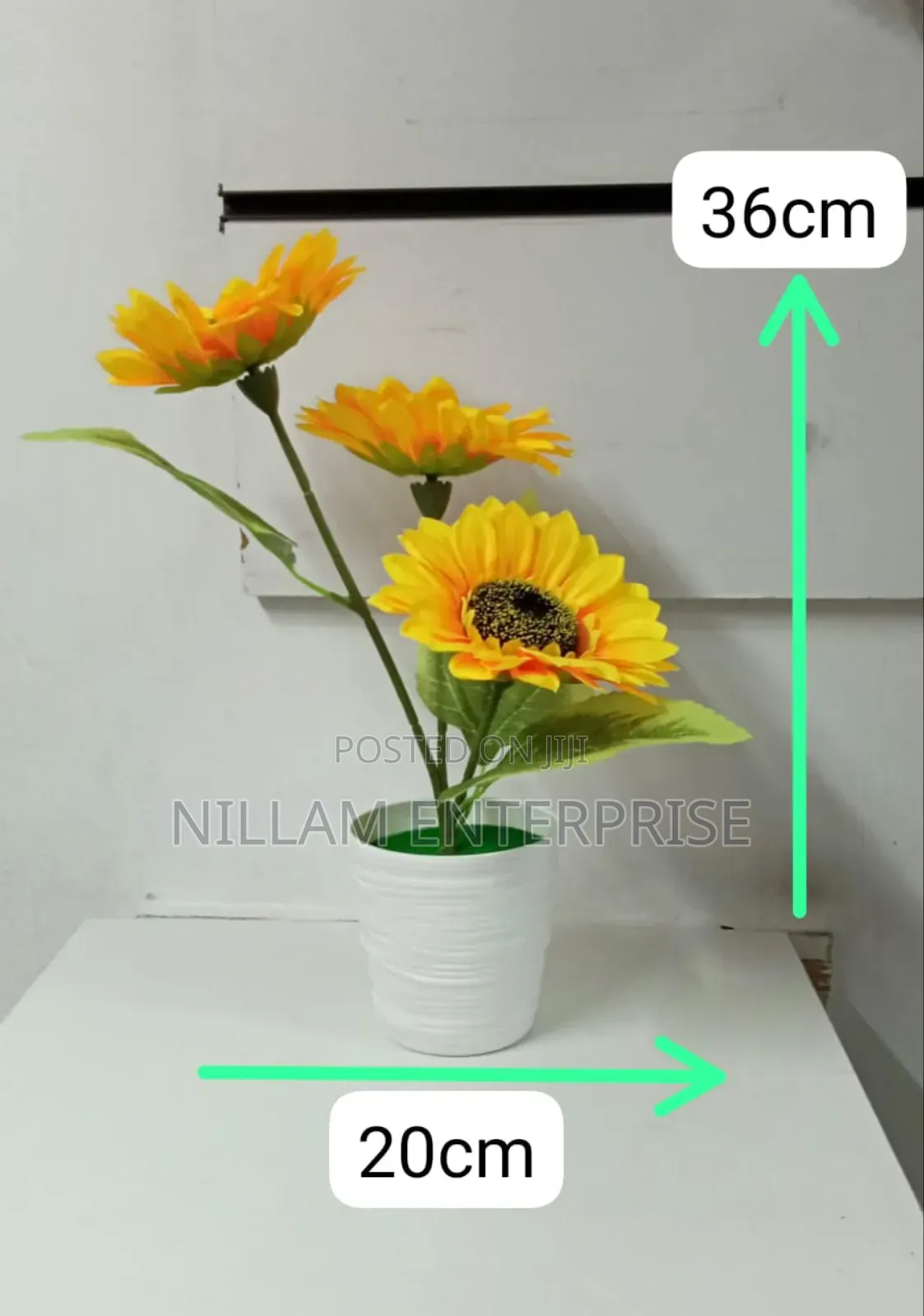 Sunflower Artificial Flowers Pots
