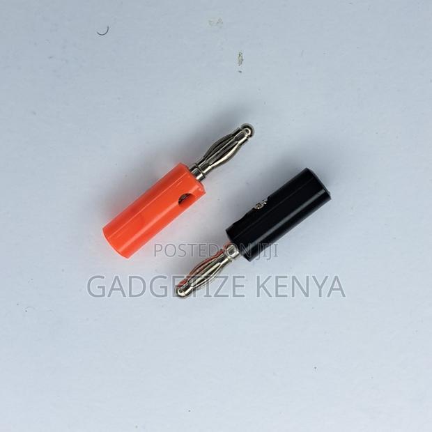 4mm Male Banana Plug Connectors (Pair Black Red) - thumbnail 4