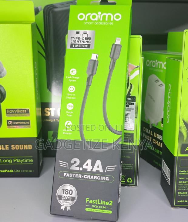 Oraimo Fastline 2 Usb-C to Lightning Male Charging Cable (Ocd-Cl54) - thumbnail 5