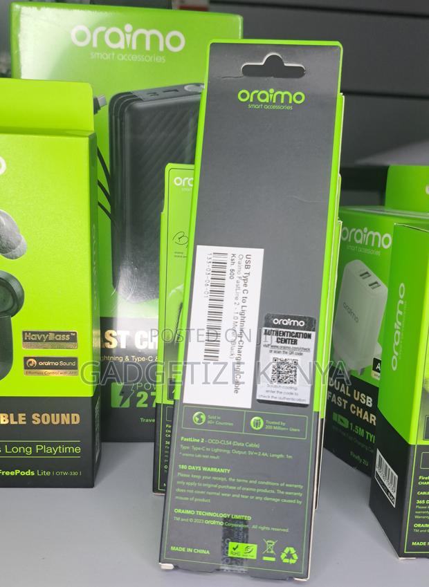 Oraimo Fastline 2 Usb-C to Lightning Male Charging Cable (Ocd-Cl54) - thumbnail 6