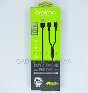 Oraimo 2-in-1 Usb to Micro Usb and Usb-C Charging Cable (Ocd-E62)
