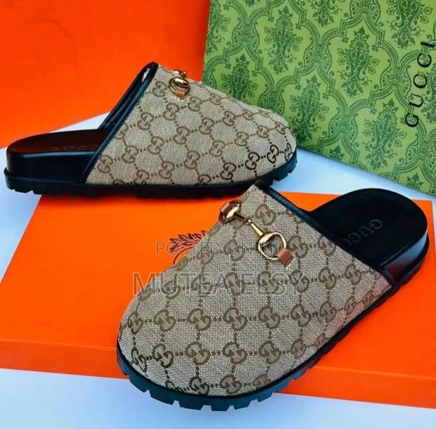 Black Beige Executive Gucci Clogs - thumbnail 3