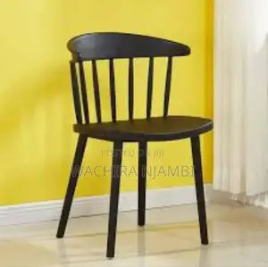 Modern Plastic Dining or Office Chair With a Spindle Back Design