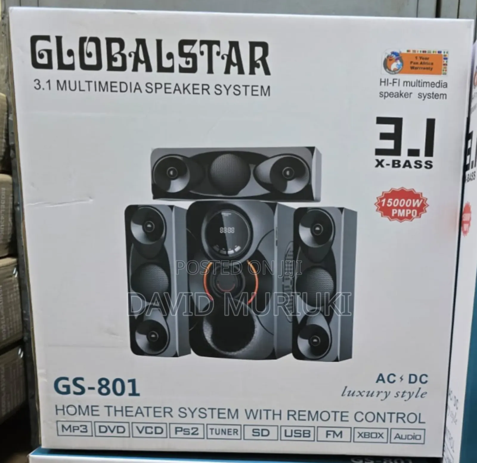 3.1ch Globalstar Home Theater System With Remote Control Woofer Gm