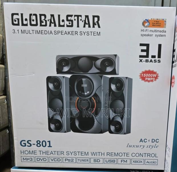 3.1ch Globalstar Home Theater System With Remote Control Woofer Gm