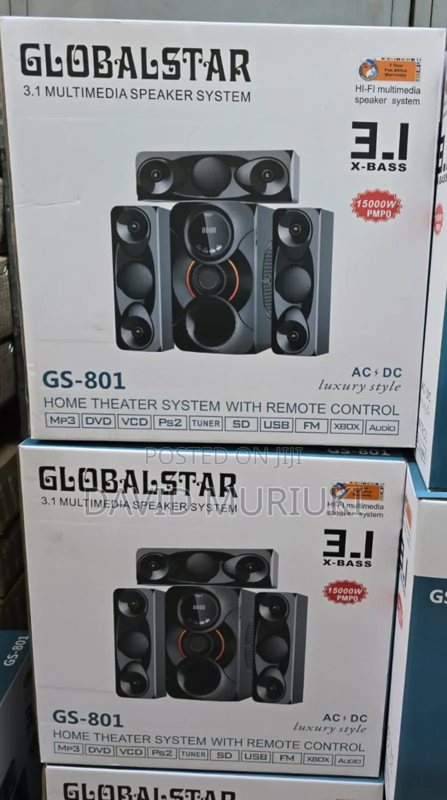 3.1ch Globalstar Home Theater System With Remote Control Hb