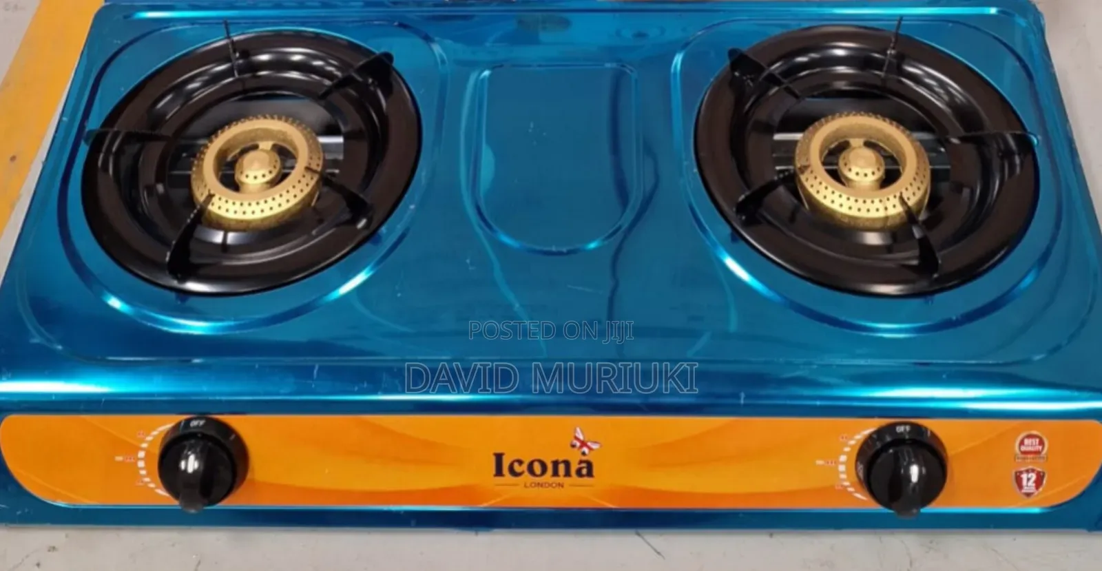 Icona 2 Burner Gas Stove Stainless Steel Modern Cooker