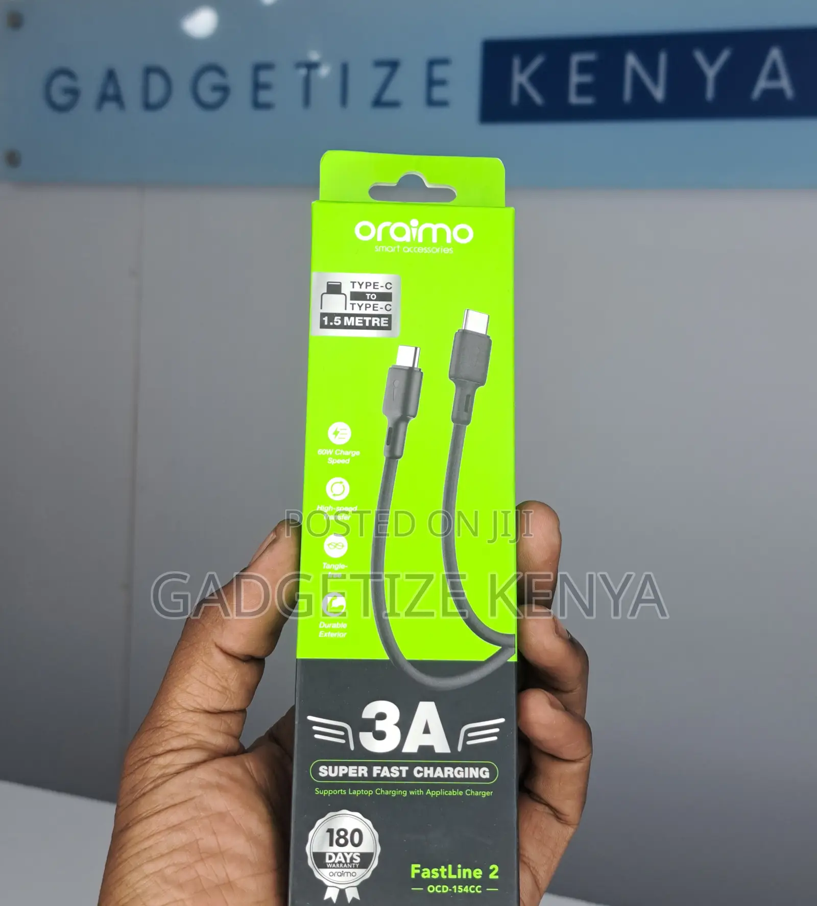 Oraimo Fastline 2 Usb-C to Type C Male Charging Cable (Ocd-154cc)