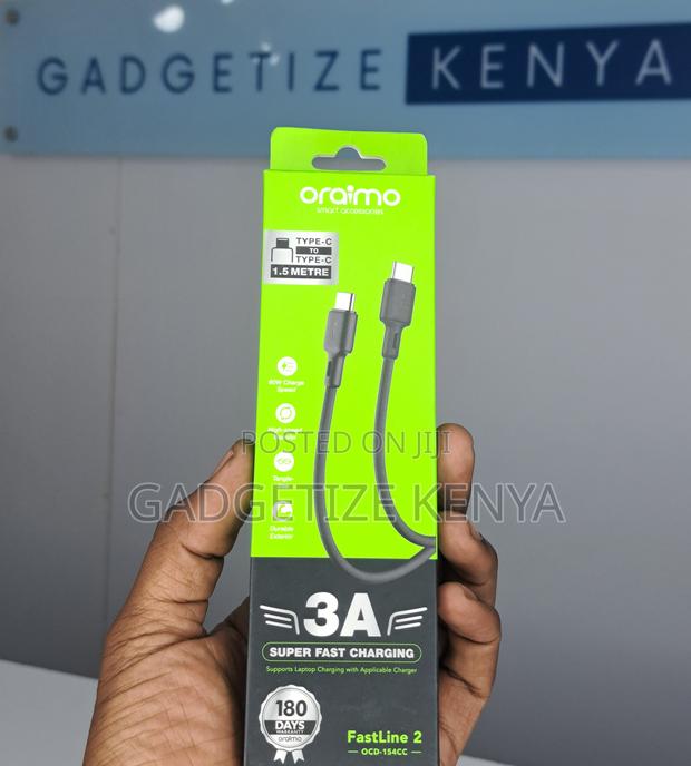 Oraimo Fastline 2 Usb-C to Type C Male Charging Cable (Ocd-154cc)