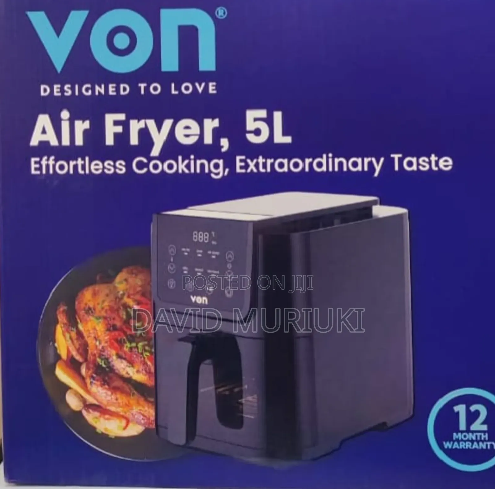 Von 5l Digital Slim Design Air Fryer