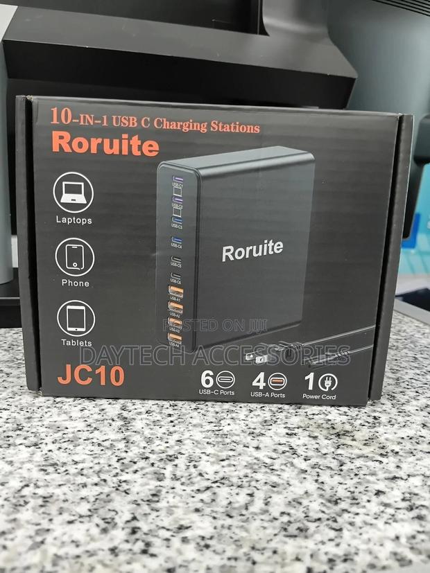 10 Port Charging Station Usb C Charger 460w Gan Docking Station.