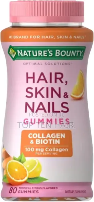Nature's Bounty Collagen Biotin Gummies. 2500mcg. 40 Servings.