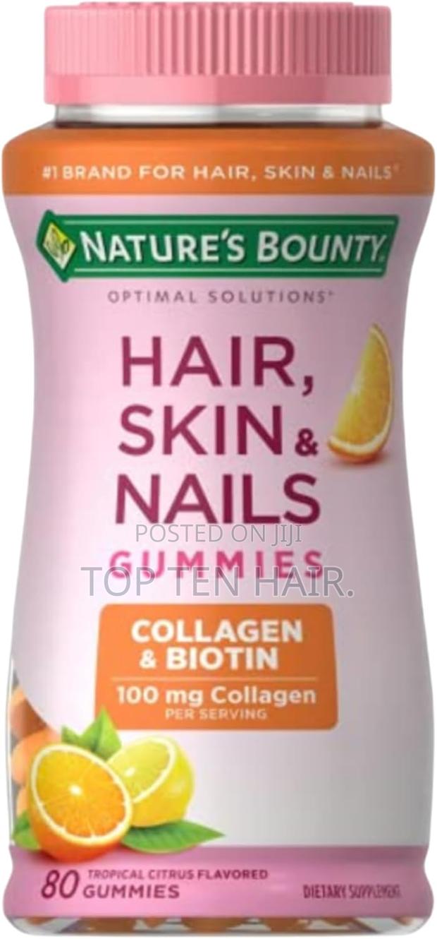 Nature's Bounty Collagen Biotin Gummies. 2500mcg. 40 Servings.